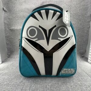 Star Wars Ahsoka Tano Mini Backpack Bioworld Teal Grey‎ Cosplay Bag NEW